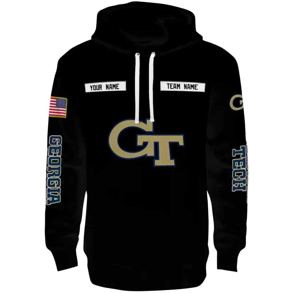 custom georgia tech yellow jackets punisher skull black hoodie best selling custom georgia tech yellow jackets punisher skull black hoodie best selling
