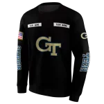 custom georgia tech yellow jackets punisher skull black hoodie best selling