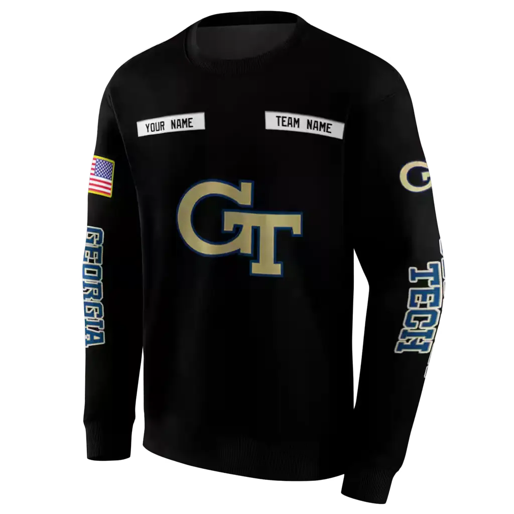 custom georgia tech yellow jackets punisher skull black hoodie new arrival custom georgia tech yellow jackets punisher skull black hoodie new arrival