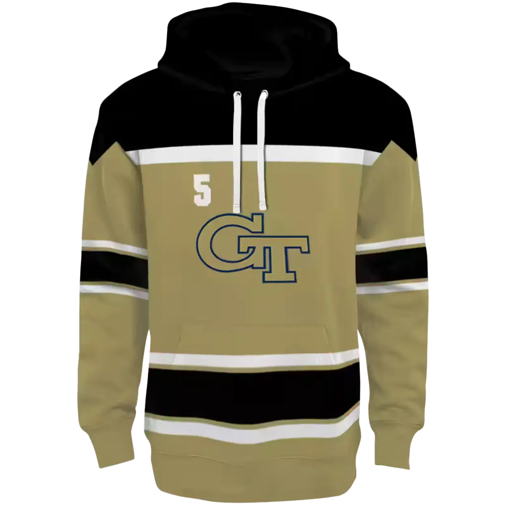 custom georgia tech yellow jackets striped pattern gold hoodie best selling custom georgia tech yellow jackets striped pattern gold hoodie best selling