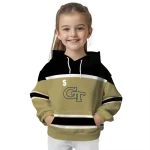 custom georgia tech yellow jackets striped pattern gold hoodie best selling