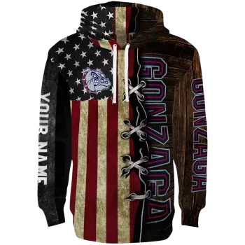 custom gonzaga bulldogs american pride hoodie best selling