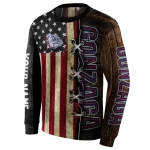 custom gonzaga bulldogs american pride hoodie best selling