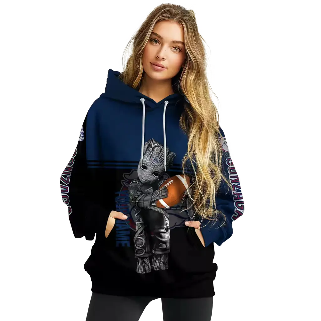 custom gonzaga bulldogs baby groot blue black hoodie high quality custom gonzaga bulldogs baby groot blue black hoodie high quality