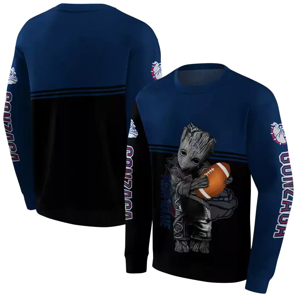 custom gonzaga bulldogs baby groot blue black hoodie premium grade custom gonzaga bulldogs baby groot blue black hoodie premium grade
