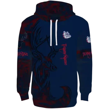 custom gonzaga bulldogs deer silhouette blue hoodie best selling