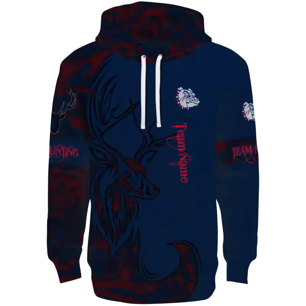custom gonzaga bulldogs deer silhouette blue hoodie best selling custom gonzaga bulldogs deer silhouette blue hoodie best selling