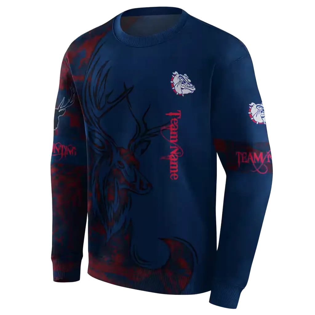custom gonzaga bulldogs deer silhouette blue hoodie new arrival custom gonzaga bulldogs deer silhouette blue hoodie new arrival