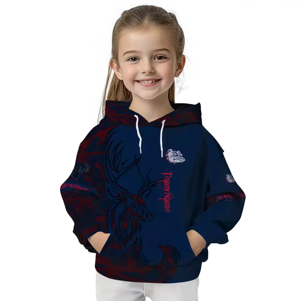 custom gonzaga bulldogs deer silhouette blue hoodie top rated custom gonzaga bulldogs deer silhouette blue hoodie top rated