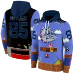 custom gonzaga bulldogs mario blue black hoodie best selling