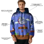 custom gonzaga bulldogs mario blue black hoodie best selling