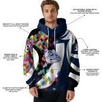 custom gonzaga bulldogs puzzle pieces blue hoodie best selling