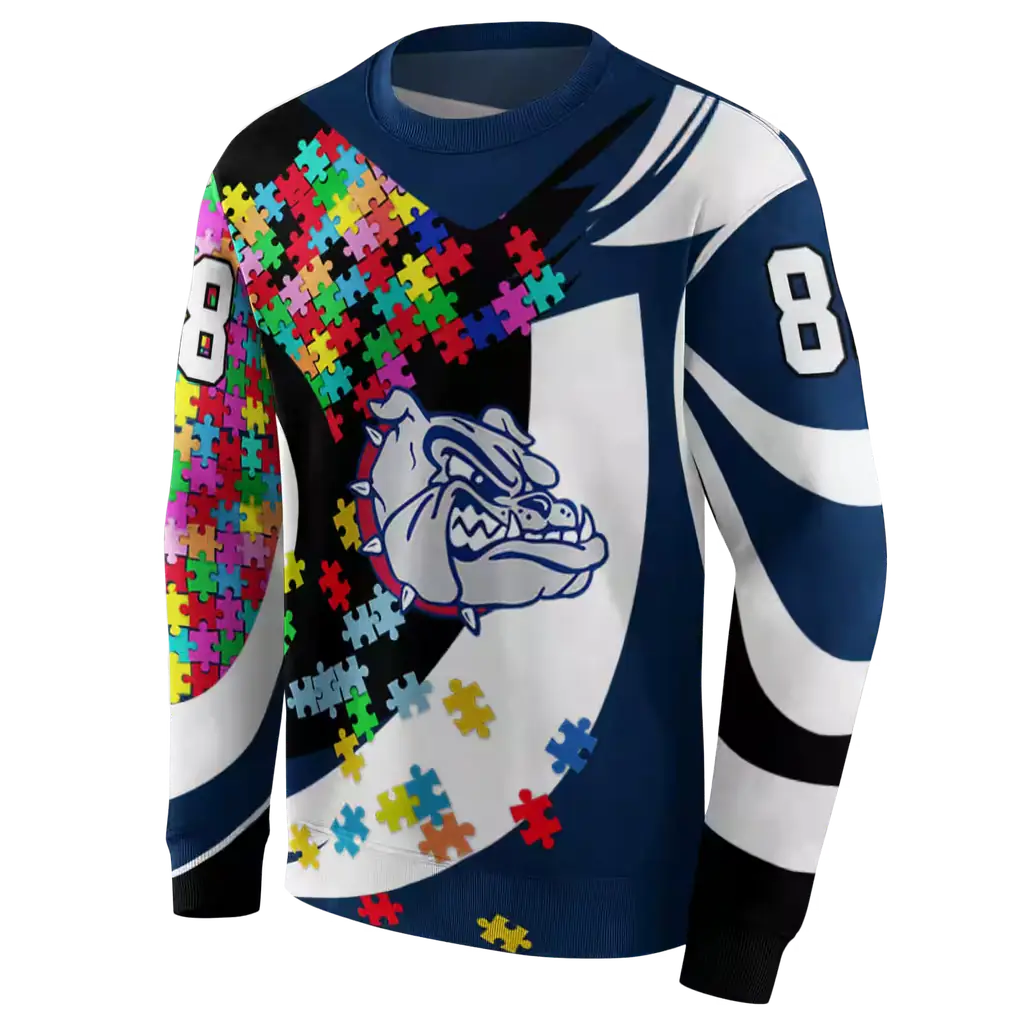 custom gonzaga bulldogs puzzle pieces blue hoodie new arrival custom gonzaga bulldogs puzzle pieces blue hoodie new arrival