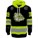 custom gonzaga bulldogs safety motif black neon green hoodie best selling
