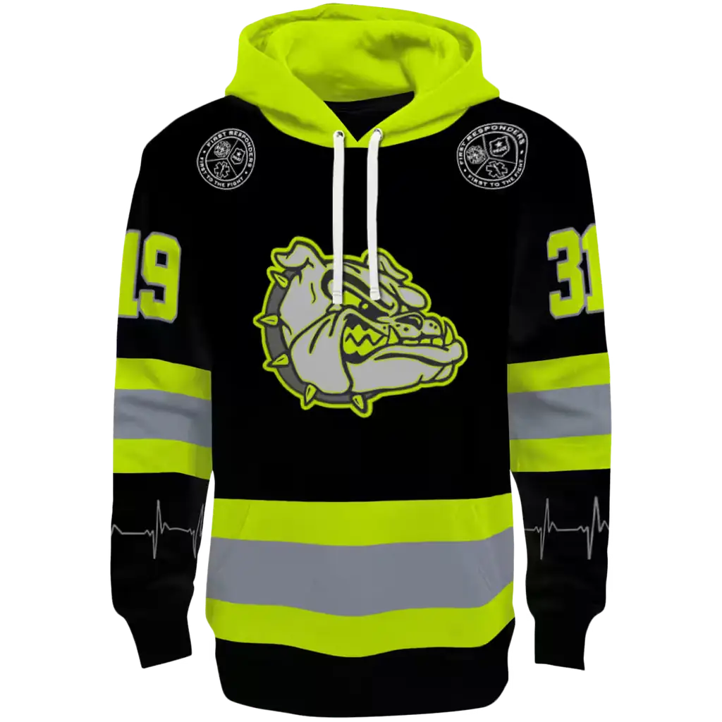 custom gonzaga bulldogs safety motif black neon green hoodie best selling custom gonzaga bulldogs safety motif black neon green hoodie best selling