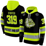 custom gonzaga bulldogs safety motif black neon green hoodie best selling