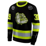 custom gonzaga bulldogs safety motif black neon green hoodie best selling