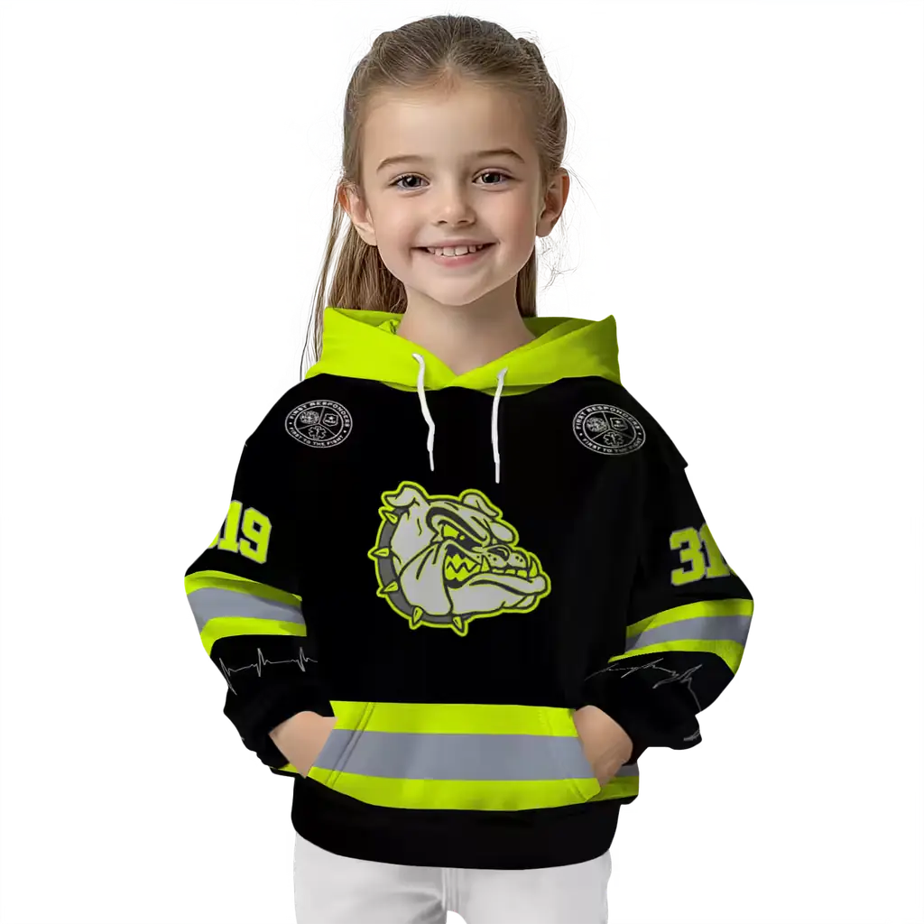 custom gonzaga bulldogs safety motif black neon green hoodie top rated custom gonzaga bulldogs safety motif black neon green hoodie top rated
