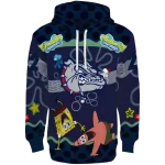 custom gonzaga bulldogs spongebob patrick star blue navy hoodie best selling