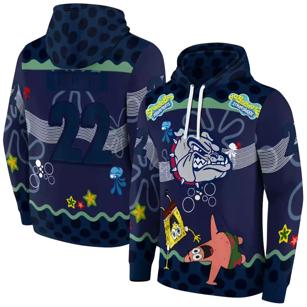 custom gonzaga bulldogs spongebob patrick star blue navy hoodie fashion forward custom gonzaga bulldogs spongebob patrick star blue navy hoodie fashion forward