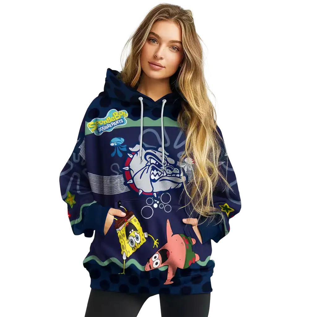custom gonzaga bulldogs spongebob patrick star blue navy hoodie high quality custom gonzaga bulldogs spongebob patrick star blue navy hoodie high quality