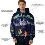 custom gonzaga bulldogs spongebob patrick star blue navy hoodie best selling