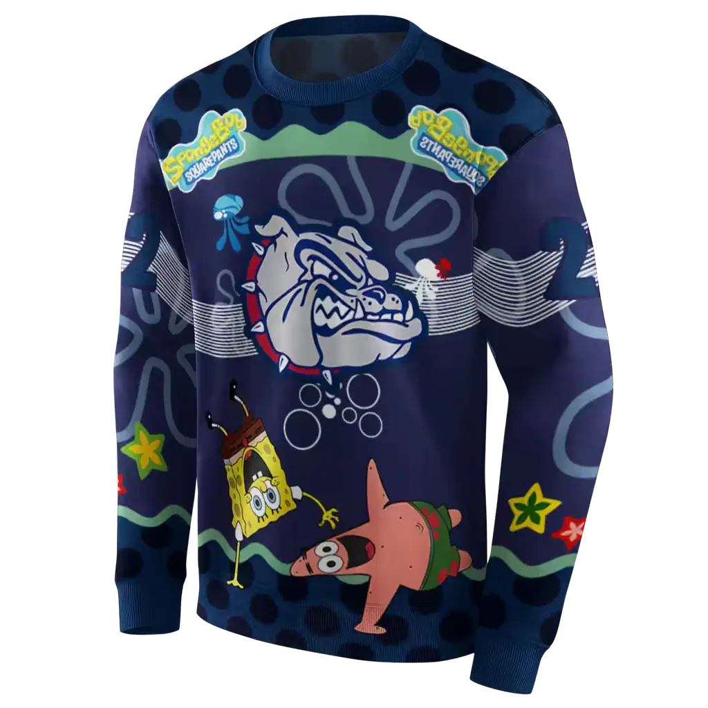 custom gonzaga bulldogs spongebob patrick star blue navy hoodie new arrival custom gonzaga bulldogs spongebob patrick star blue navy hoodie new arrival