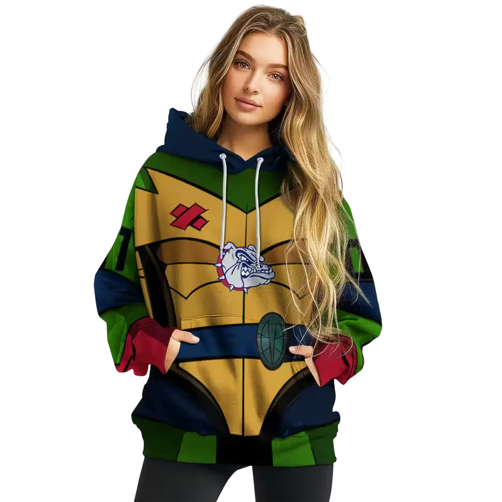 custom gonzaga bulldogs superhero armor blue green hoodie high quality custom gonzaga bulldogs superhero armor blue green hoodie high quality