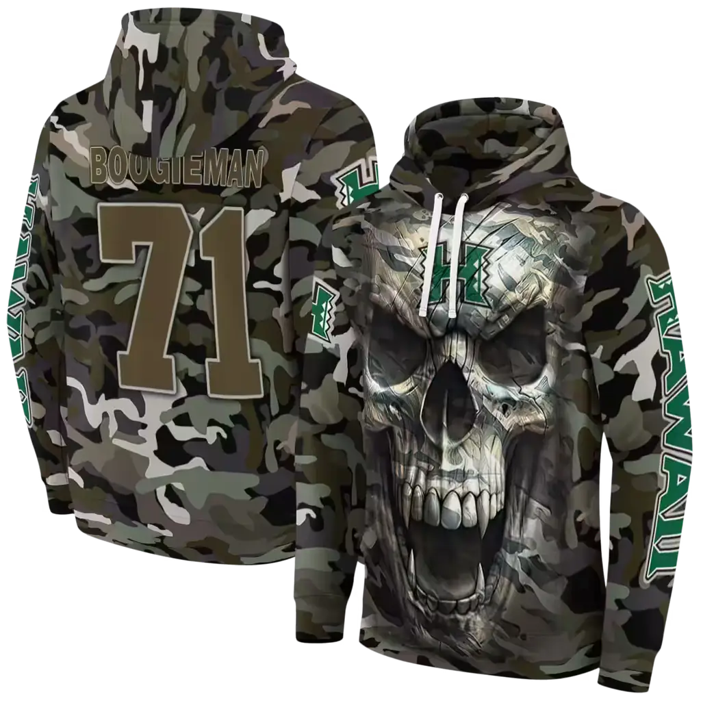 custom hawaii rainbow warriors camo skull hoodie fashion forward custom hawaii rainbow warriors camo skull hoodie fashion forward