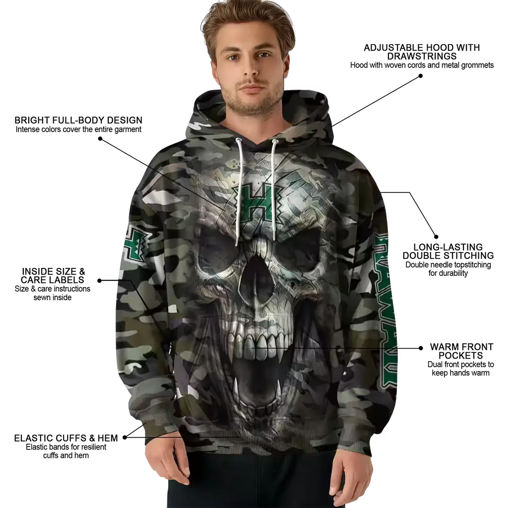 custom hawaii rainbow warriors camo skull hoodie latest model custom hawaii rainbow warriors camo skull hoodie latest model