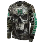 custom hawaii rainbow warriors camo skull hoodie best selling