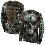 custom hawaii rainbow warriors camo skull hoodie best selling
