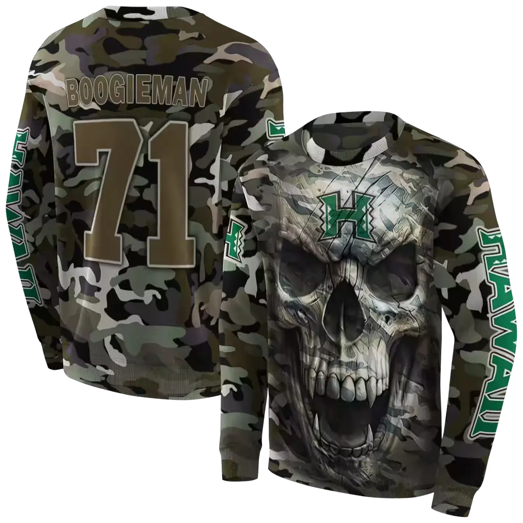 custom hawaii rainbow warriors camo skull hoodie premium grade custom hawaii rainbow warriors camo skull hoodie premium grade