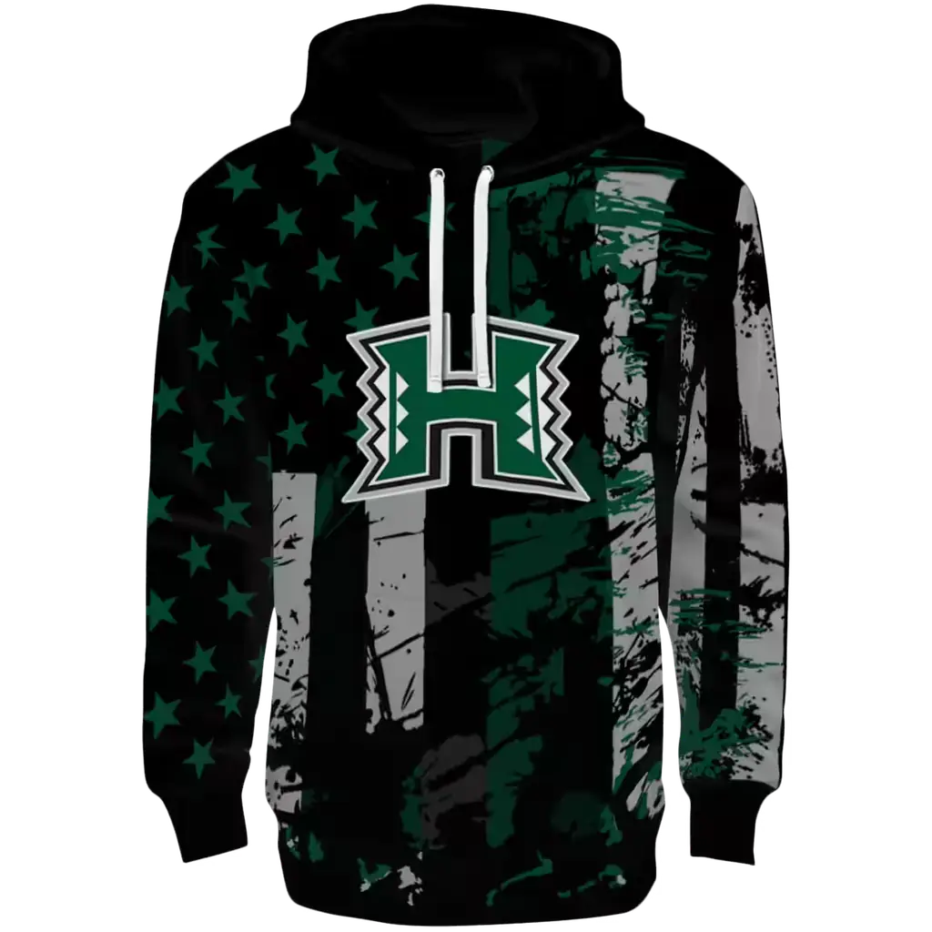 custom hawaii rainbow warriors distressed flag green black hoodie best selling custom hawaii rainbow warriors distressed flag green black hoodie best selling