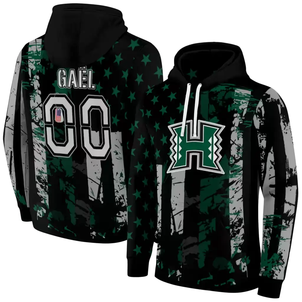 custom hawaii rainbow warriors distressed flag green black hoodie fashion forward custom hawaii rainbow warriors distressed flag green black hoodie fashion forward