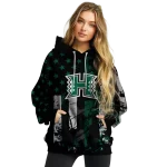 custom hawaii rainbow warriors distressed flag green black hoodie best selling