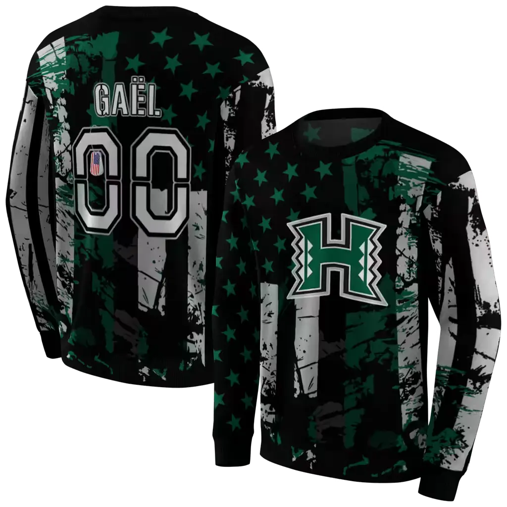 custom hawaii rainbow warriors distressed flag green black hoodie premium grade custom hawaii rainbow warriors distressed flag green black hoodie premium grade