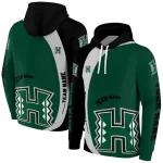 custom hawaii rainbow warriors minimalist design green black hoodie best selling