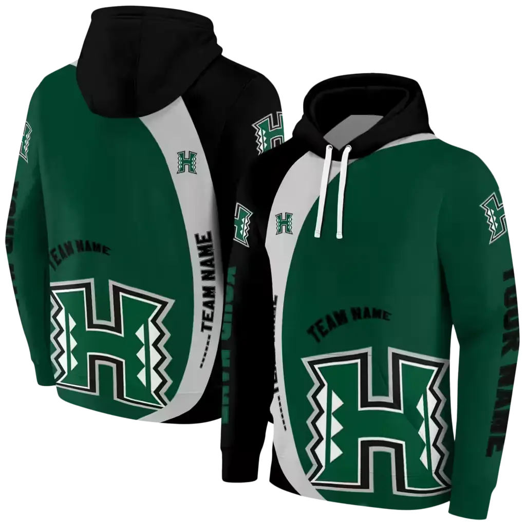 custom hawaii rainbow warriors minimalist design green black hoodie fashion forward custom hawaii rainbow warriors minimalist design green black hoodie fashion forward