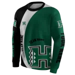 custom hawaii rainbow warriors minimalist design green black hoodie best selling