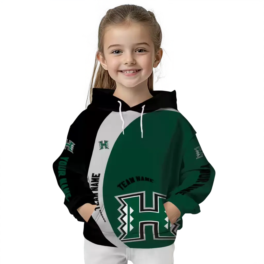 custom hawaii rainbow warriors minimalist design green black hoodie top rated custom hawaii rainbow warriors minimalist design green black hoodie top rated