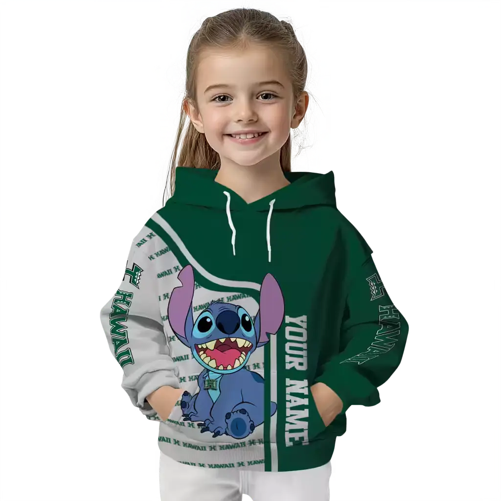 custom hawaii rainbow warriors stitch green hoodie top rated custom hawaii rainbow warriors stitch green hoodie top rated