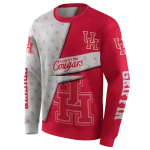 custom houston cougars abstract shape red hoodie best selling