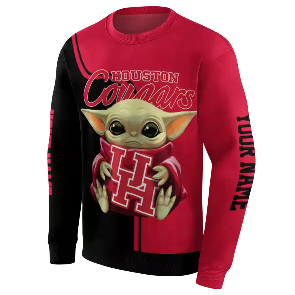 custom houston cougars baby yoda red black hoodie new arrival custom houston cougars baby yoda red black hoodie new arrival