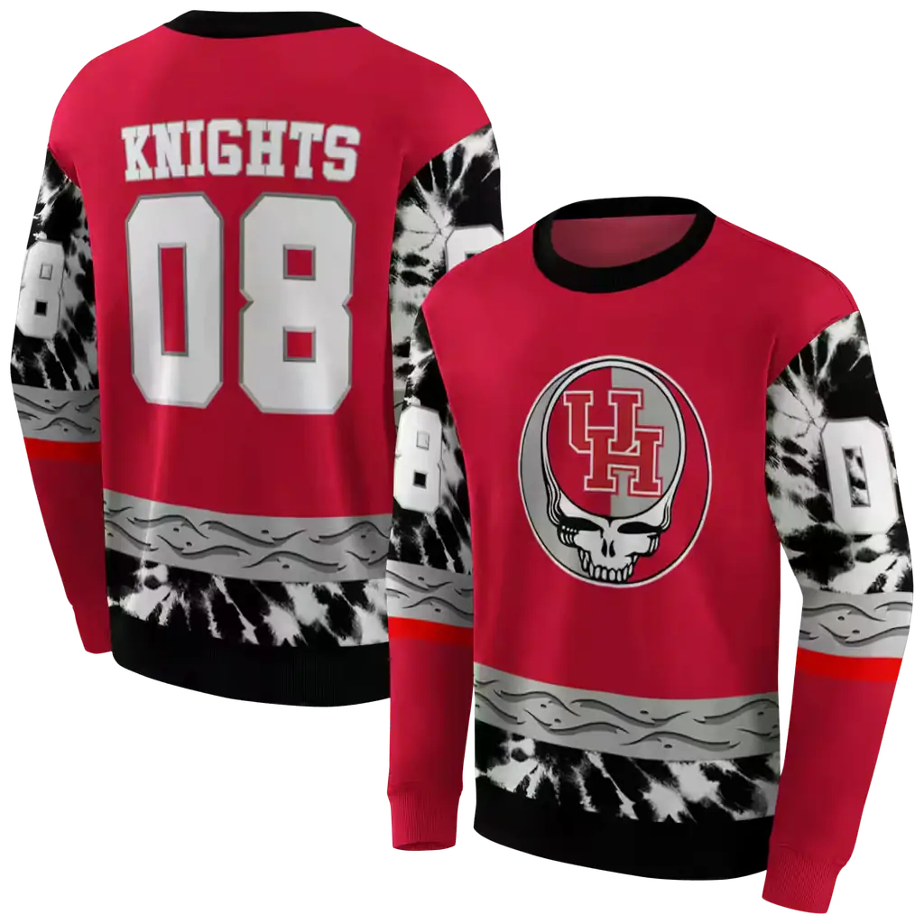 custom houston cougars grateful vibes red hoodie premium grade custom houston cougars grateful vibes red hoodie premium grade