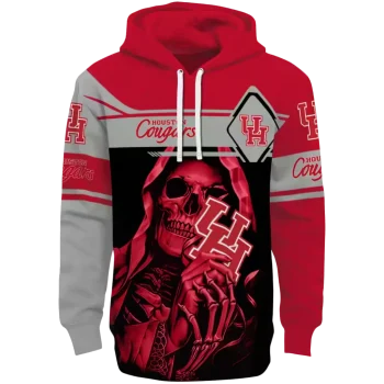 custom houston cougars grim reaper red black hoodie best selling