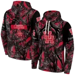 custom houston cougars hunting theme red black hoodie best selling