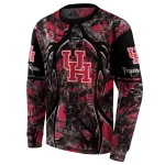 custom houston cougars hunting theme red black hoodie best selling