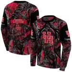 custom houston cougars hunting theme red black hoodie best selling