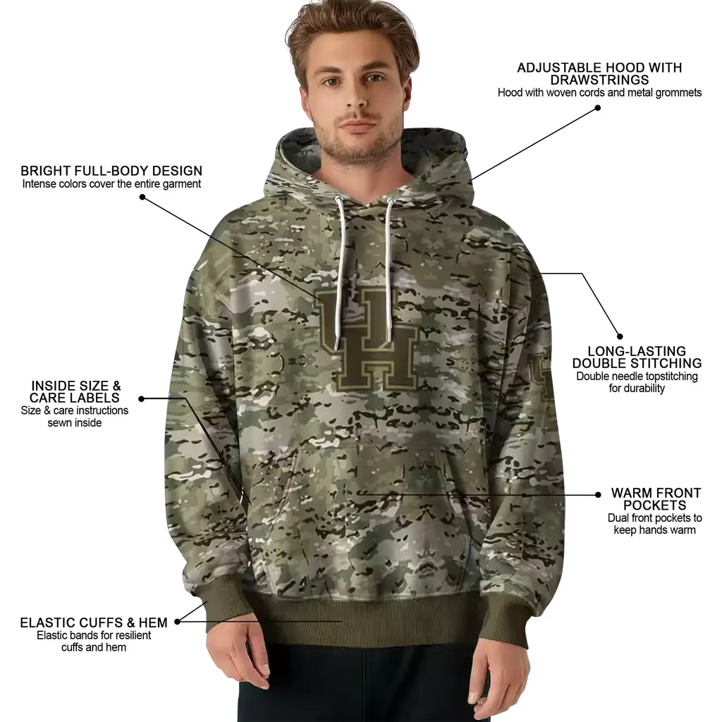 custom houston cougars military style hoodie latest model custom houston cougars military style hoodie latest model